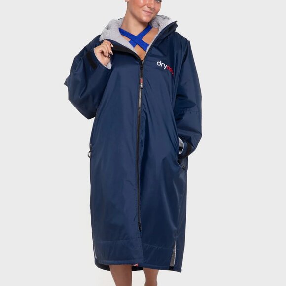dryrobe Navy Grey Advance Changing Robe - Picture 1 of 7